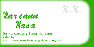 mariann masa business card